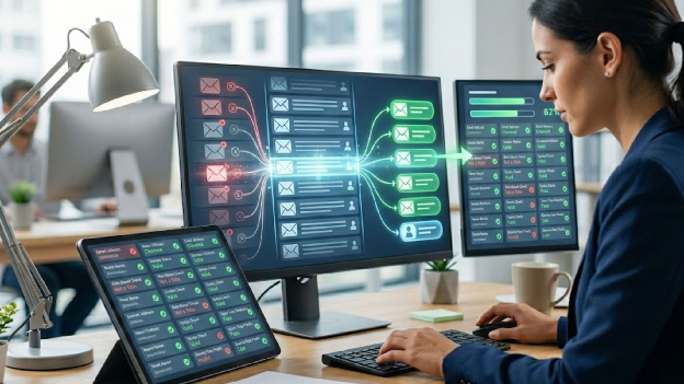 Email marketing analytics dashboard showing improved deliverability metrics
